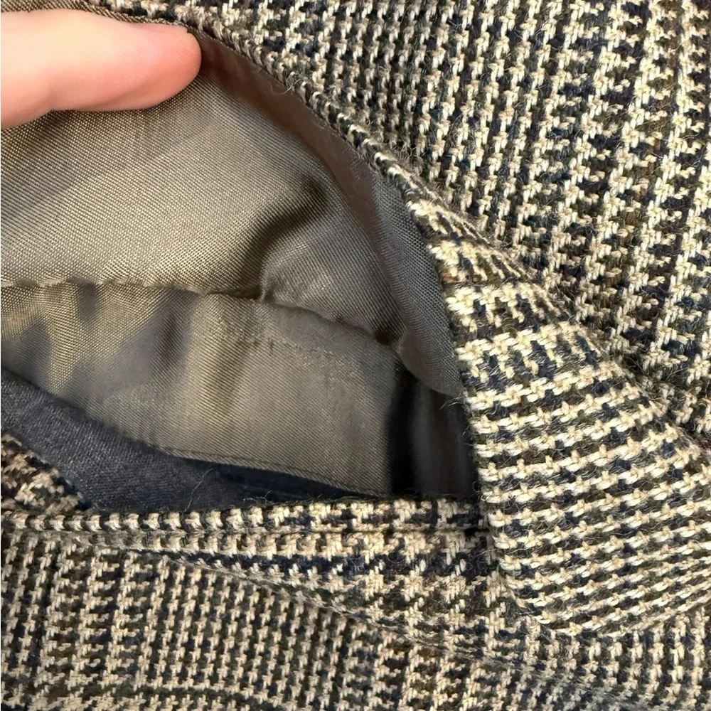 Oscar de la Renta Blazer Mens 44R Brown Houndstooth Sport Coat Tweed Jacket‎ VTG